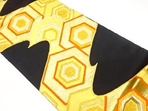 子持ち亀甲にヱ霞模様織出し袋帯